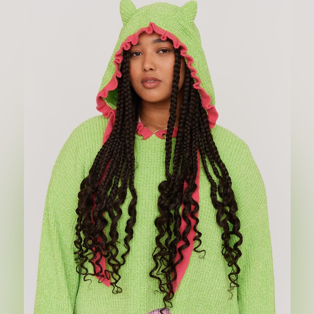 LAZY OAF x Daddy Bears Horns Knitted Hoodie